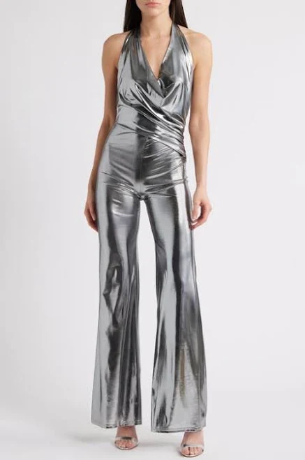 jumpsuit Nikki Lund Donna Metallic Wide Leg Jumpsuit Nordstrom $125
