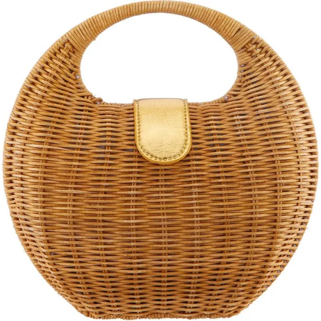 bag Nina Women's Kava Rounded Rattan Satchel Bag Nordstrom $118