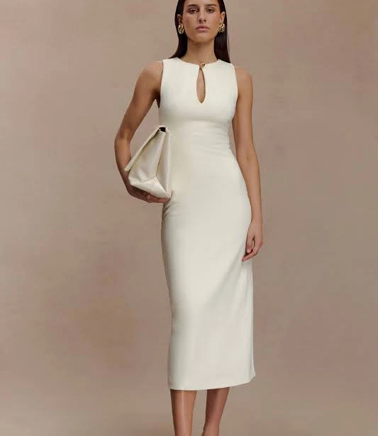 dress Norah Sleeveless Crepe Midi Dress meshki.us $149