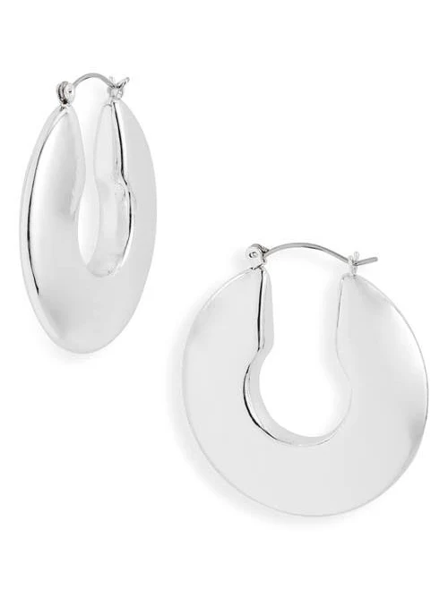 accessory Nordstrom Bold Polished Silver Hoop Earrings Nordstrom $16