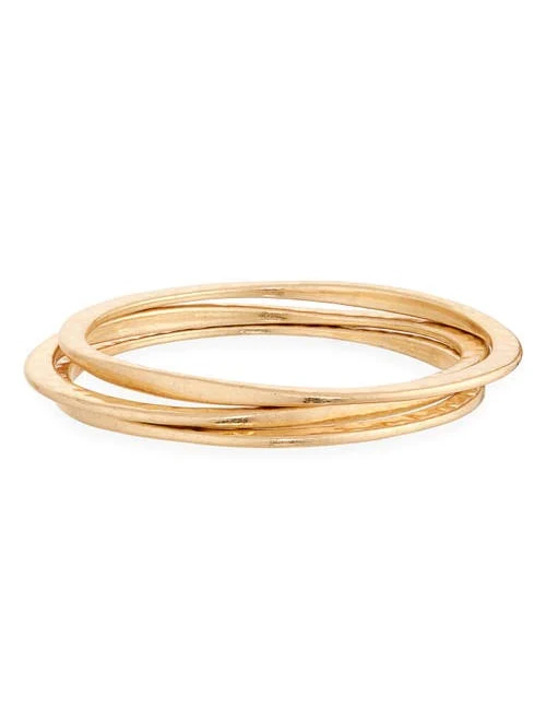 accessory Nordstrom Hammered Matte Gold Bangle Set of 3 Nordstrom $26