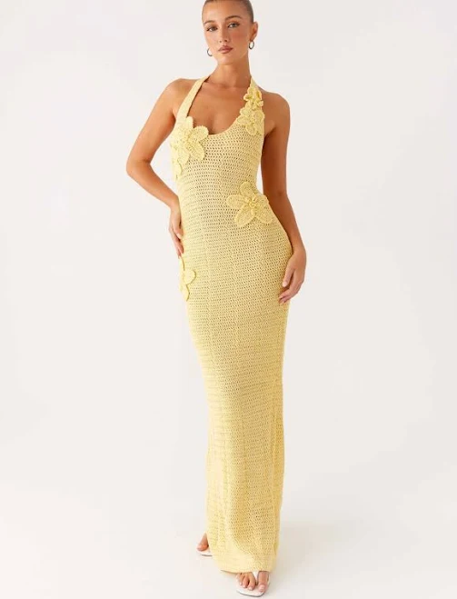 dress Novalee Flower Crochet Maxi Dress Peppermayo - US $105