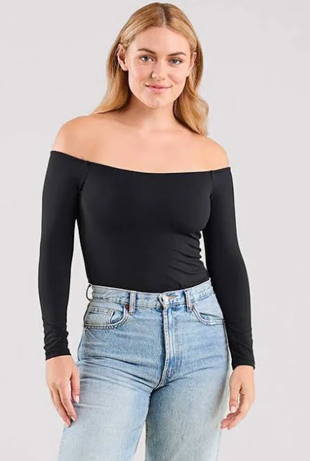 top Nuuds Women's Off The Shoulder Bodysuit nuuds $58