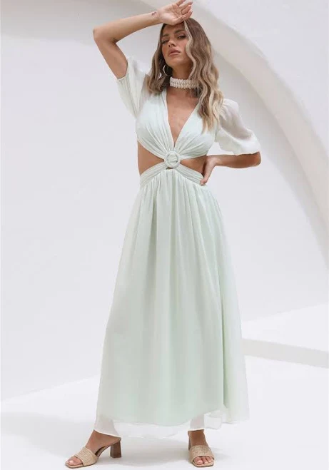 dress Ocean Ripples Maxi Dress Fortunate One US $26