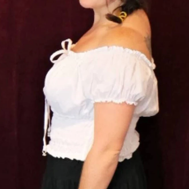 off-shoulder top Off-Shoulder Peasant Blouse Etsy - antillestradingco $18.95