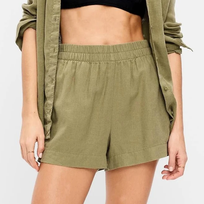 two piece set Old Navy Women's High-Waisted Linen Pull-On Shorts Old Navy $14.99