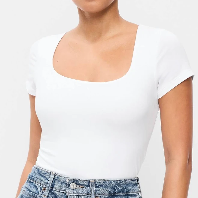 top Old Navy Women's Hug Double-Layer Scoop-Neck Top Old Navy $9.99