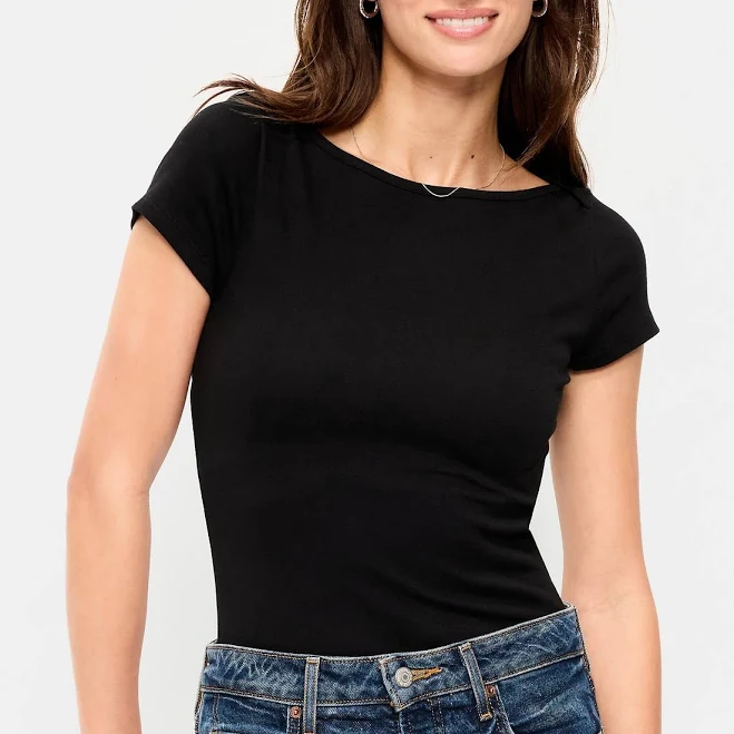 boat neck top Old Navy Women's Snug Boatneck T-Shirt Old Navy $8.49