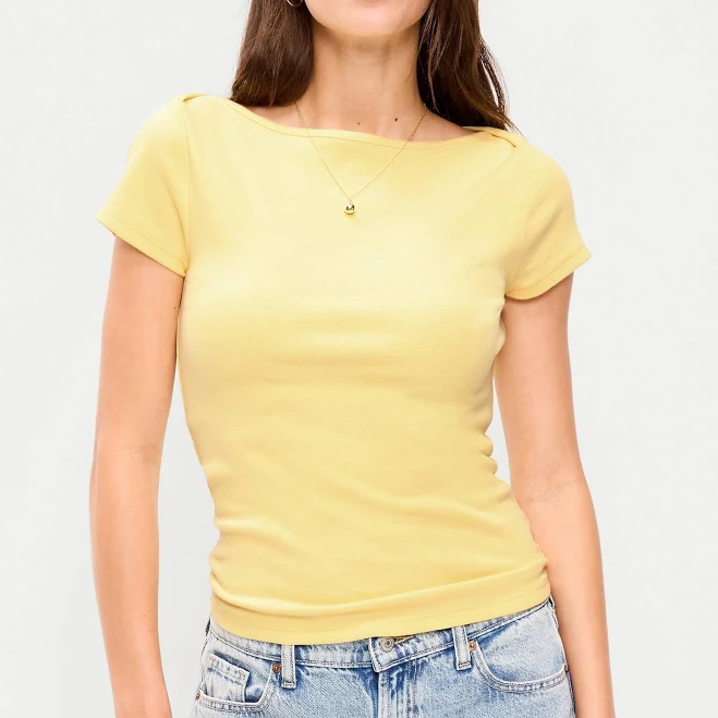 top Old Navy Women's Snug Boatneck T-Shirt Old Navy $8.49