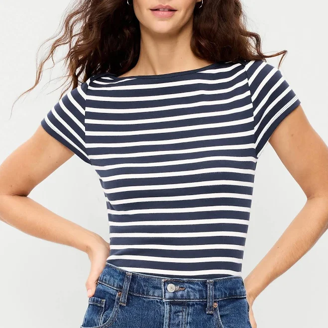 top Old Navy Women's Snug Boatneck T-Shirt Old Navy $9.99