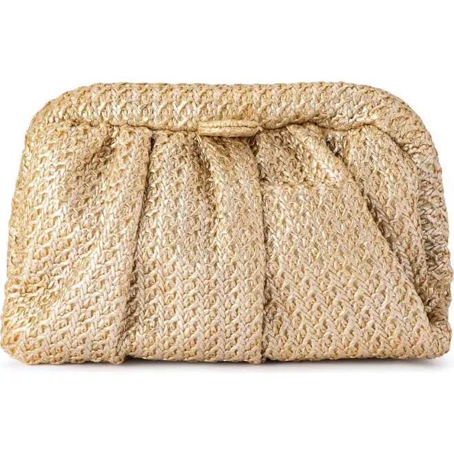 bag Olga Berg Stockist Stevie Pleated Woven Clutch Nordstrom $89