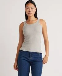 scoop neck top Organic Cotton Micro-Rib Scoop Neck Tank Quince $19.9