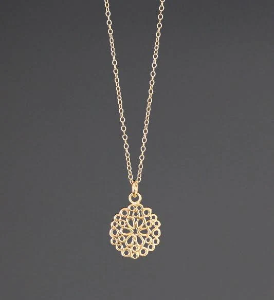 accessory Petite Flower Filigree Pendant Necklace Etsy - thetimeoutcollection $79.99