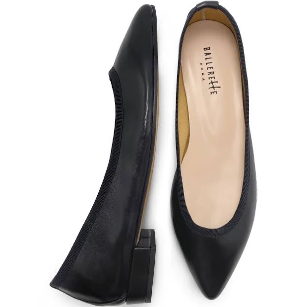 shoes Pointed Toe Leather Ballet Flats Ballerette $230
