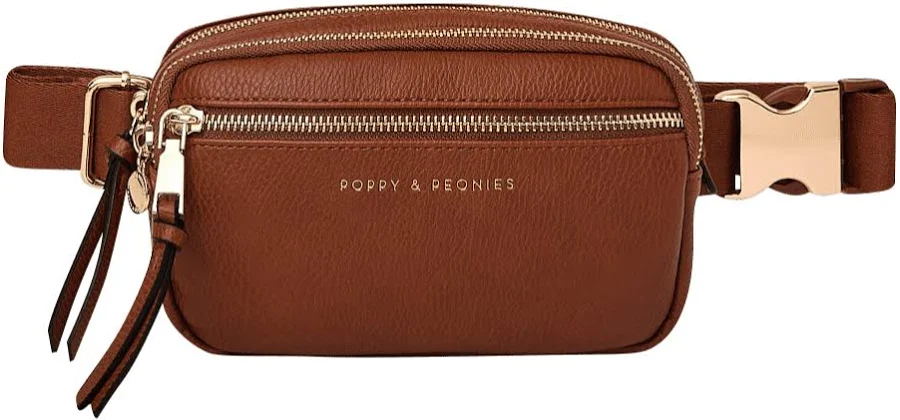 bag Poppy and Peonies On The Run Vegan Leather Belt Bag Poppy & Peonies US $89