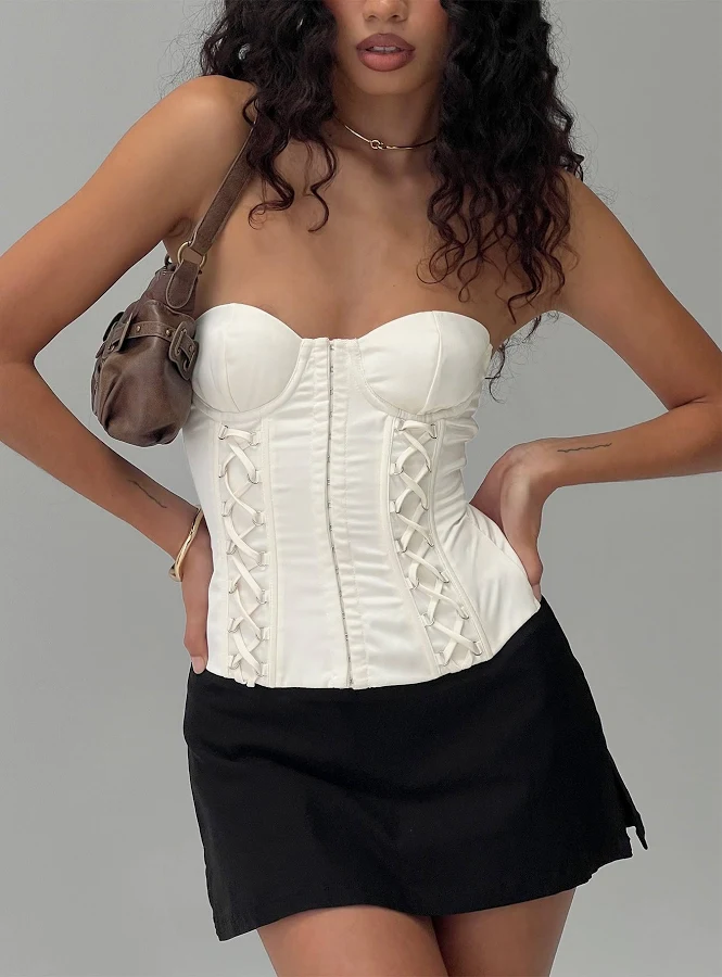 top Princess Polly Odella Strapless Corset Top Princess Polly US $29.5