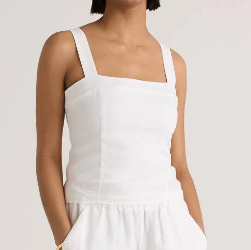 top Quince Women's European Linen Fitted Tank Top Quince $42