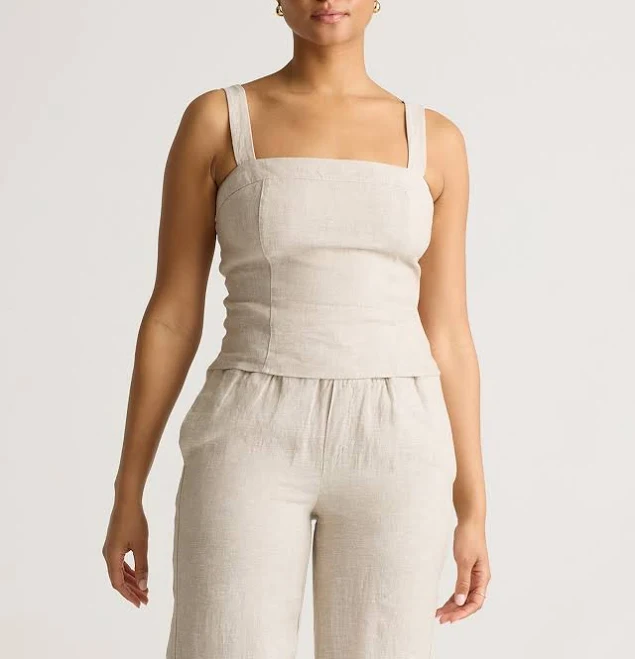top Quince Women's European Linen Fitted Tank Top Quince $42