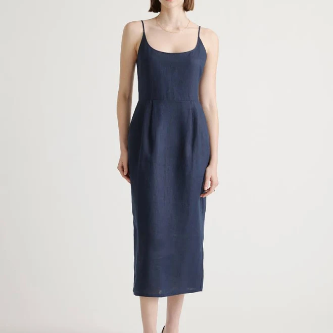 dress Quince Women's European Linen Scoop Neck Midi Dress Quince $84