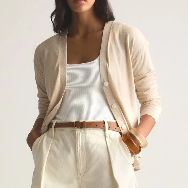 top Quince Women's Organic Cotton Cashmere Cardigan Sweater Quince $39.9