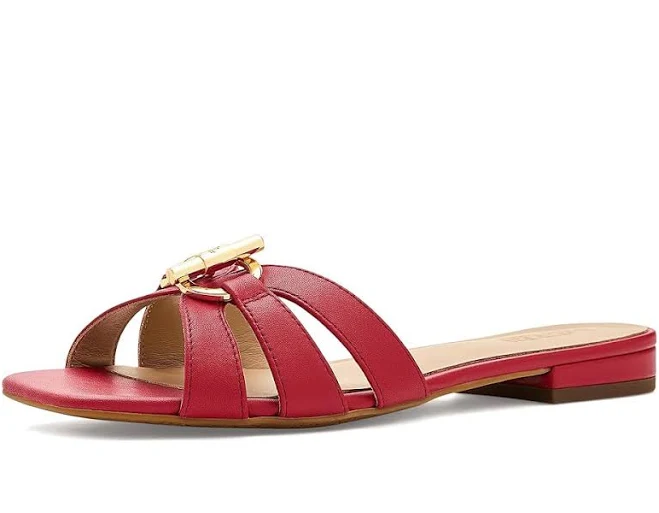 shoes Ralph Lauren Women's Blaike Nappa Leather Slide Sandals Zappos.com $145
