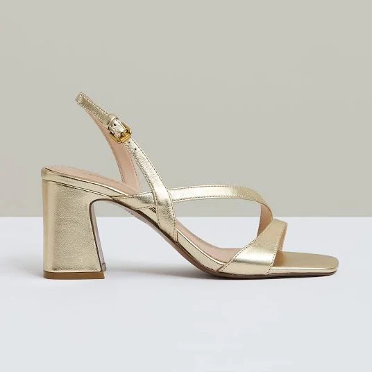 shoes Reiss Women's Alice Block-Heel Leather Sandals Reiss $172
