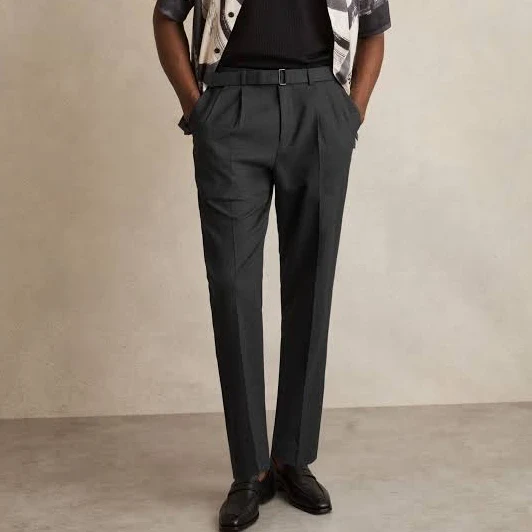 pants Reiss Wool-blend Tailored Men-fit Belted Trousers Reiss $172