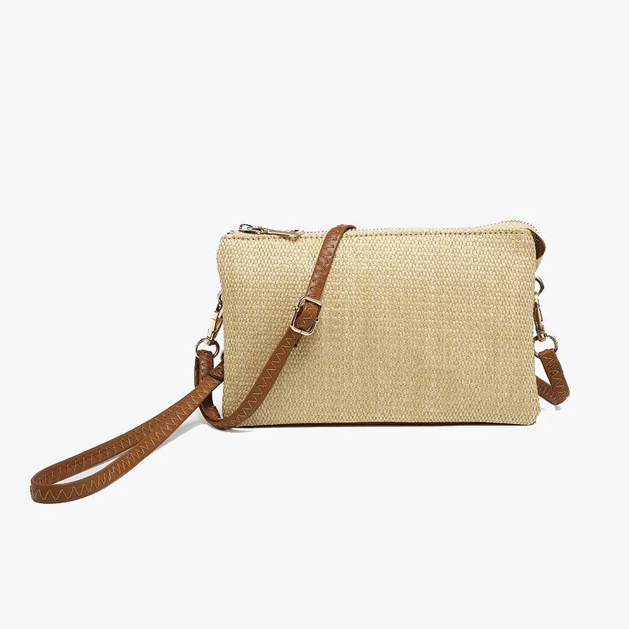bag Riley Vegan Micro Straw Crossbody Jen & Co. $38