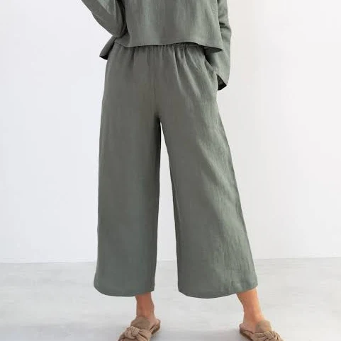 pants Riley Wide Leg Linen Pants Etsy - LoveAndConfuse $115.04