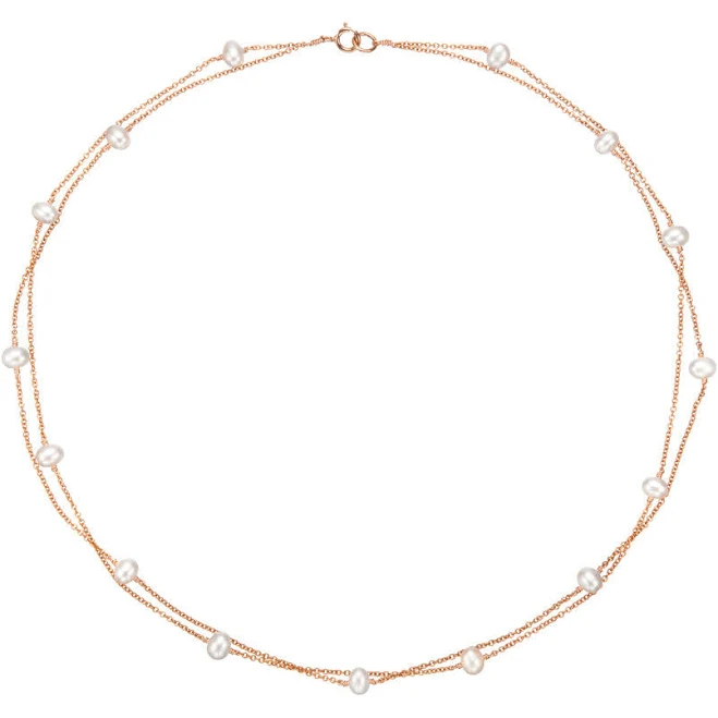 accessory Rose Gold Layered Pearl Necklace LILY & ROO $240