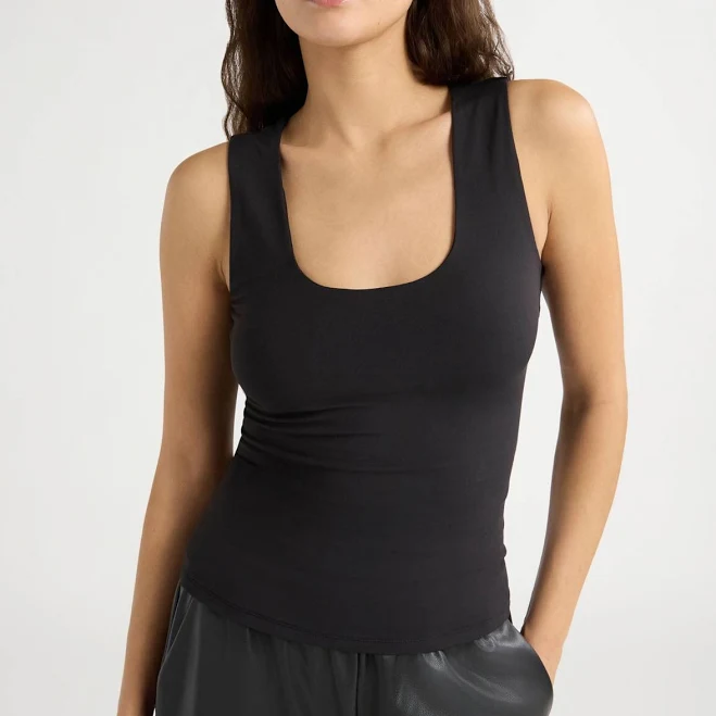 scoop neck top Scoop Women's Sleeveless Scoop Neck Contour Top Walmart $14