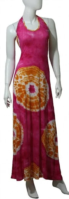 dress Seven Tie Dye Maxi Dress Sz M Fuchsia Orange Tie-dye Sleeveless Scoop eBay - marie4399 $75