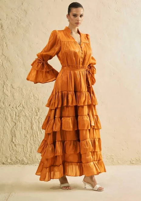 dress Signature Lady Tiered Ruffle Maxi Dress sunfere $135