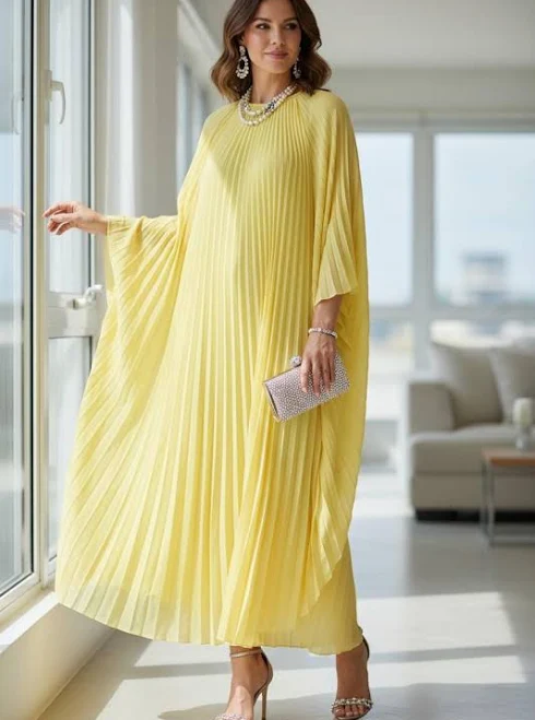 dress Silk Pleated Kaftan Dress Etsy - kaftantrinh $68.8