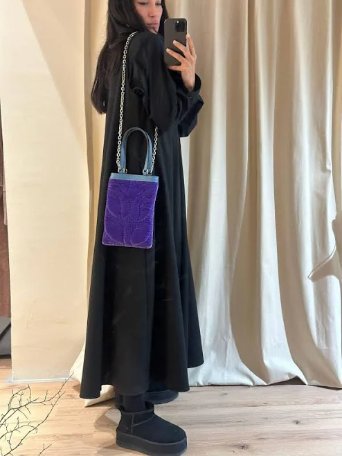 bag Silk Velvet Mini Bag with Leather Strap Etsy - Seller $131.83