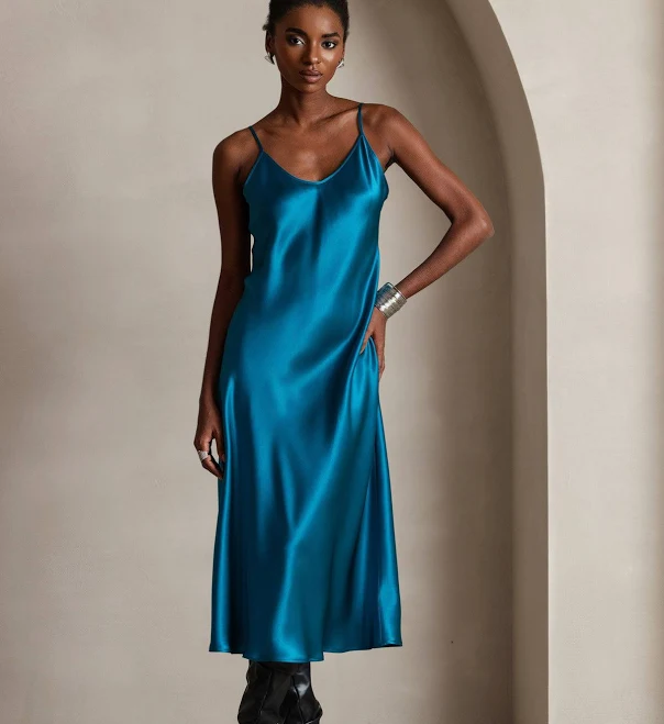 dress SilkSilky Women's Silk Midi Slip Dress SilkSilky $99.95