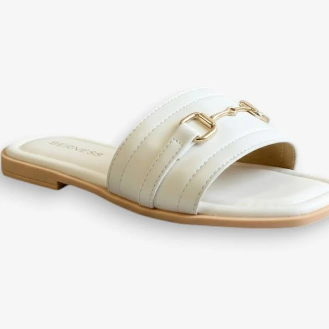 shoes Slide Sandals with Gold Hardware Hoity Toity Boutique $38.99