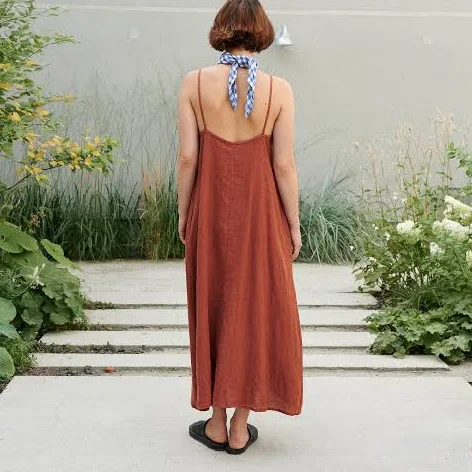 dress Spaghetti Strap Linen Dress Etsy - Linenfox $132.94