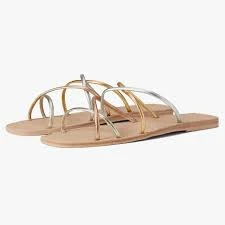 shoes Splendid | Frankie Strappy Sandals In Metallic Leather Gold Silver Bronze eBay $29.99
