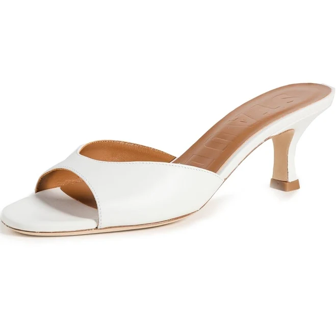 shoes STAUD Women's Brigitte Leather Mule Sandals Shopbop $295