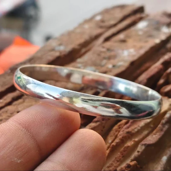 accessory Sterling Silver Minimalist Bangle Bracelet Etsy - Seller $11.75