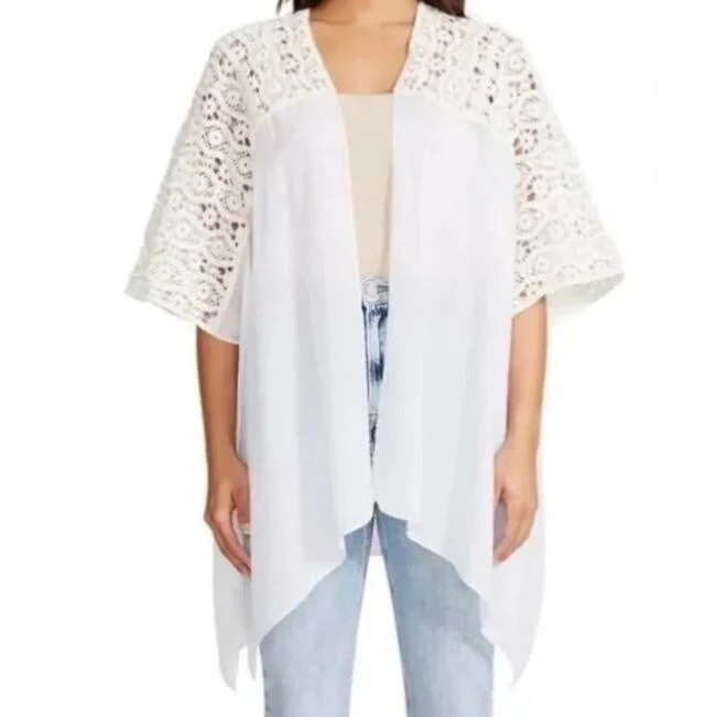 accessory Steve Madden Women's Lightweight Crochet-Trim Kimono eBay - keach-fashion $15.99