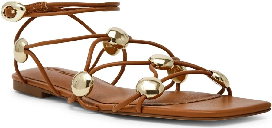 shoes Steve Madden Women's Tides Studded Strappy Flat Sandals Macy's $76.3