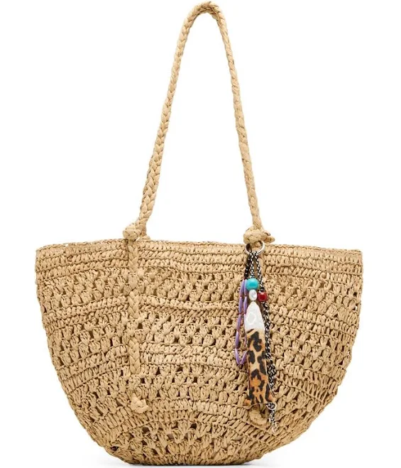 bag Steve Madden Women's Tydes Raffia Shopper Tote Macy's $89.6