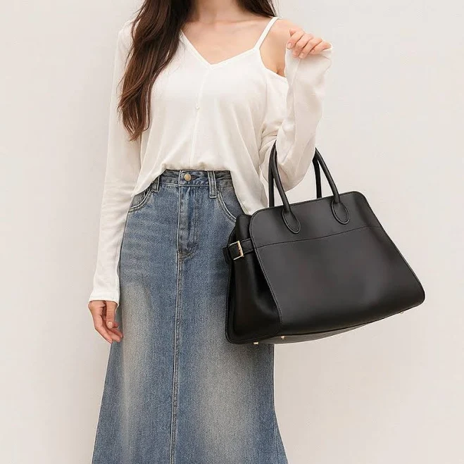 bag Structured Genuine Leather Top Handle Bag | Minimalist Large Work Tote | Elegant Designer Shoulder Duffle Bag Luxury Everyday Office Handbag Etsy - Seller $154.05