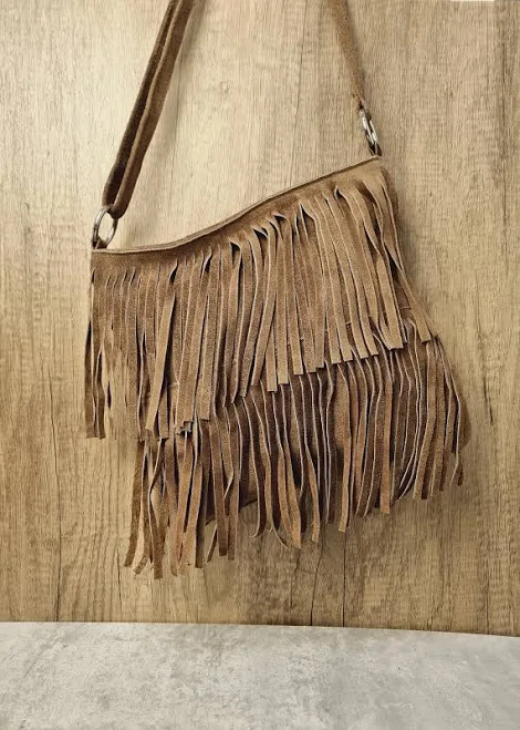 bag Suede Fringe Tassel Crossbody Bag Etsy - Seller $46.53