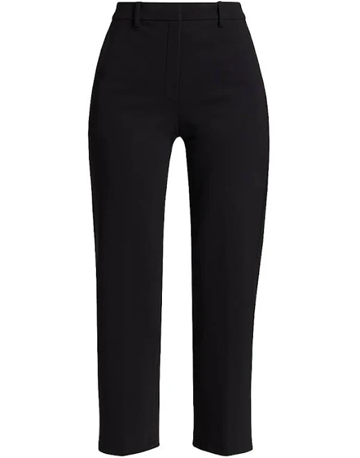 pants Theory Women's Ponte High-Waist Straight Pants Black Saks Fifth Avenue $122