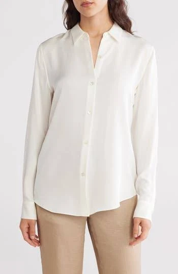 top Theory Women's Silk Button-Up Shirt Nordstrom Rack $146.97