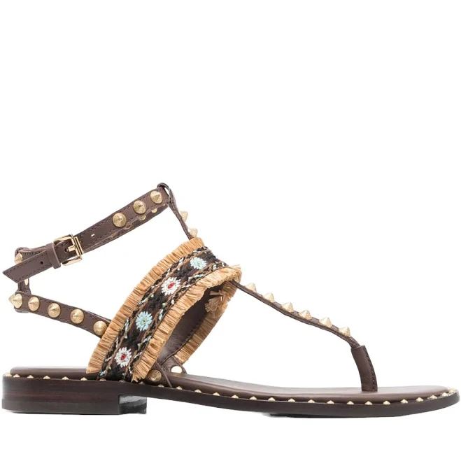 shoes Thrasher Bead-Embellished Leather Sandals Editorialist $311