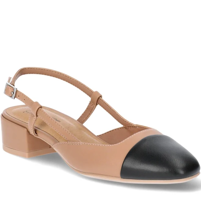 shoes Time and Tru Women's Faux Leather Block Heel Slingbacks Walmart $19.98